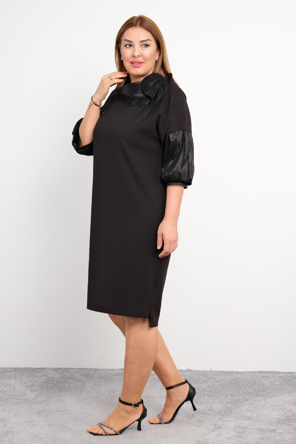 Super Plus Size Casual Dress-Black