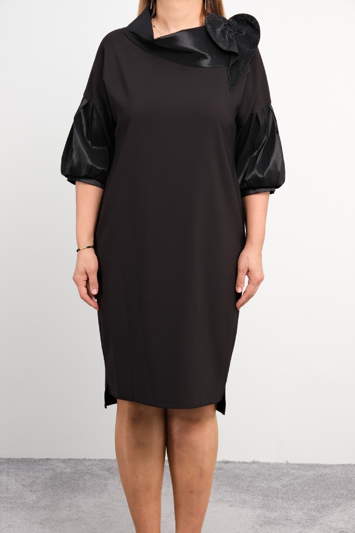 Super Plus Size Casual Dress-Black