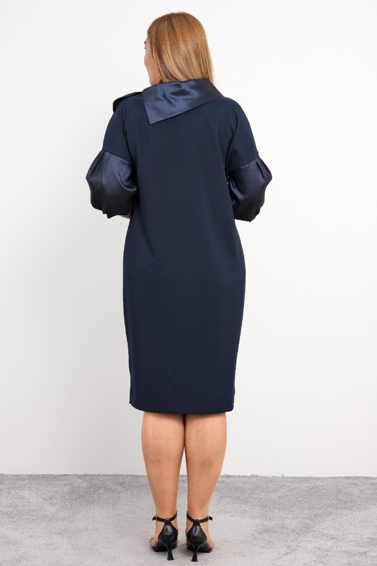 Super Plus Size Casual Dress-Dark Blue