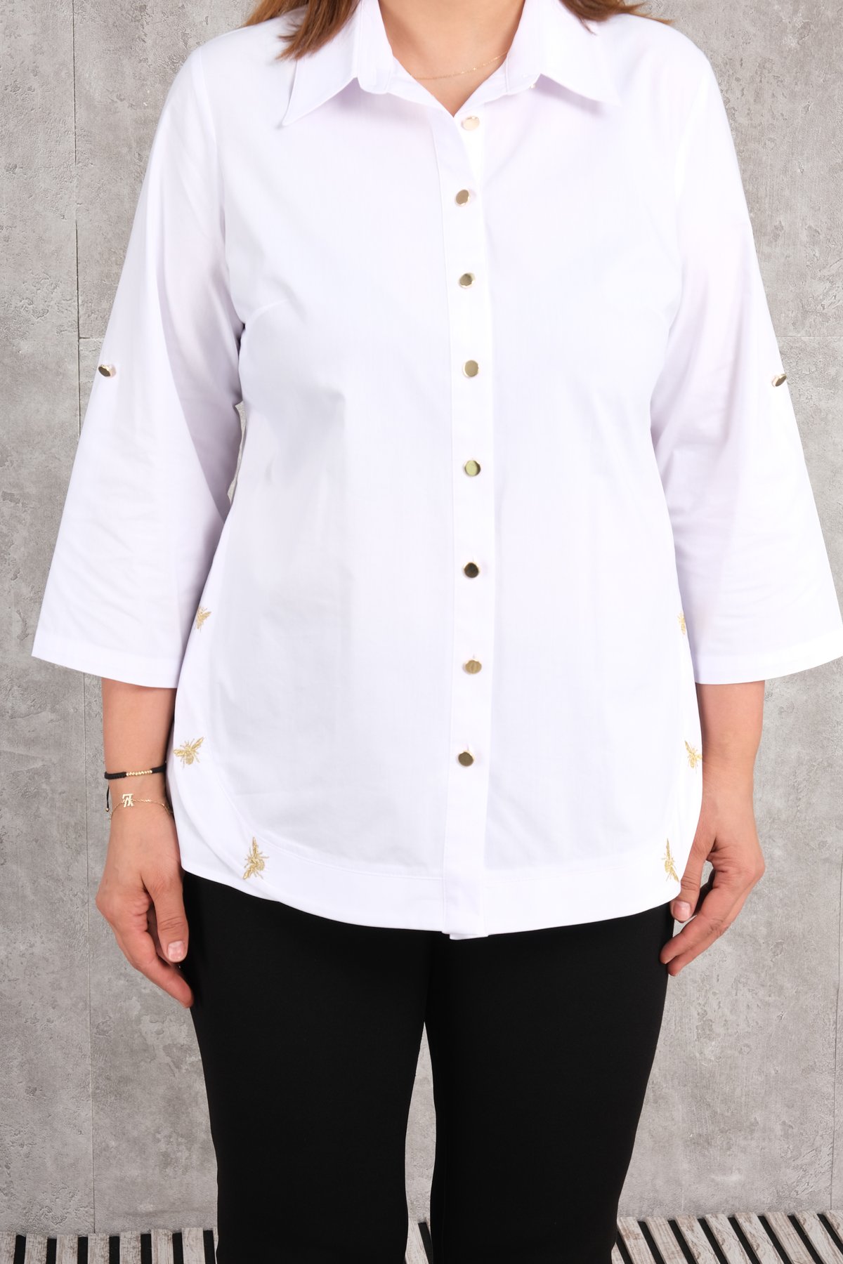 Plus Size Shirt-White