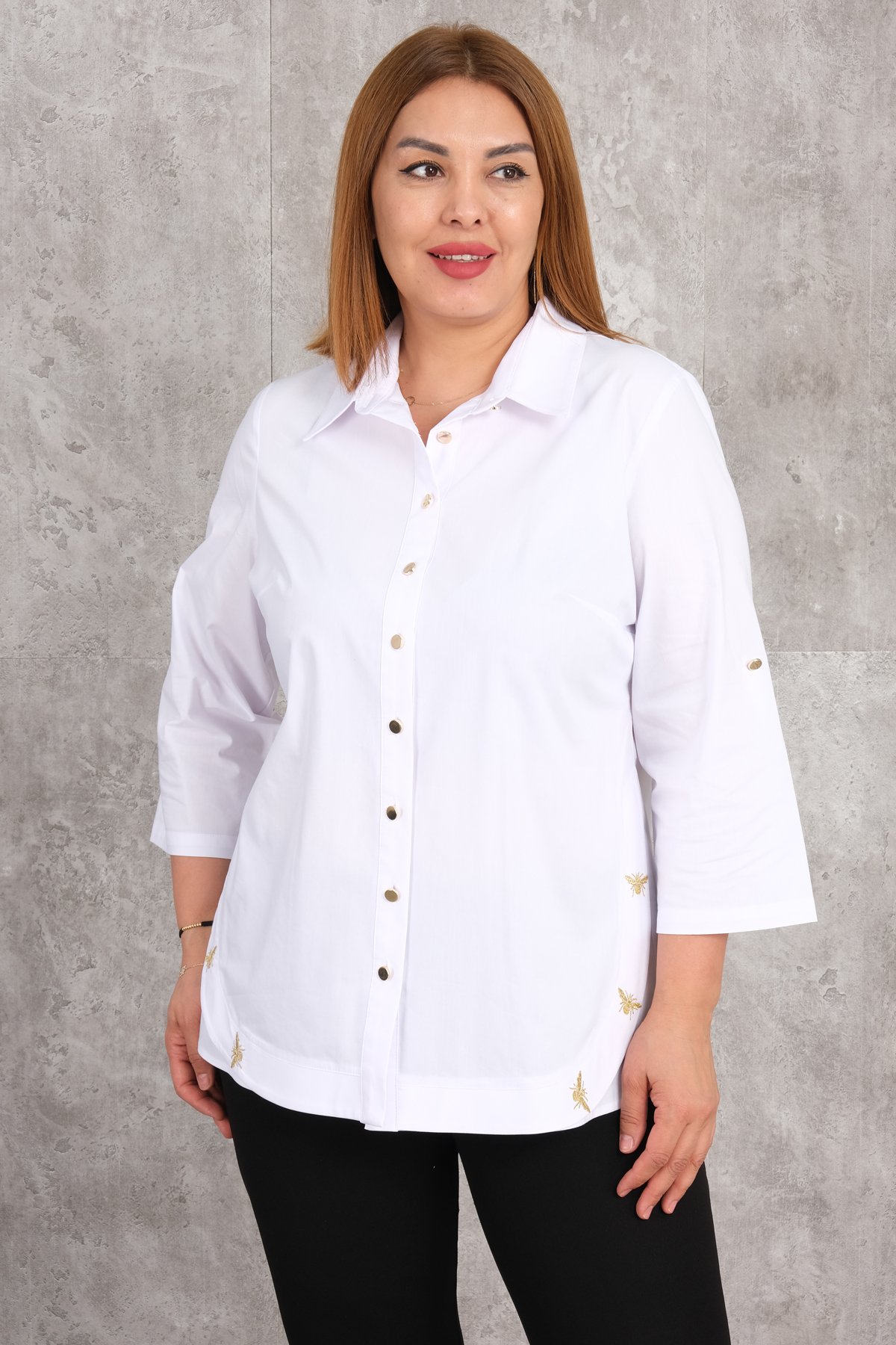 Super Plus Size Shirt-White