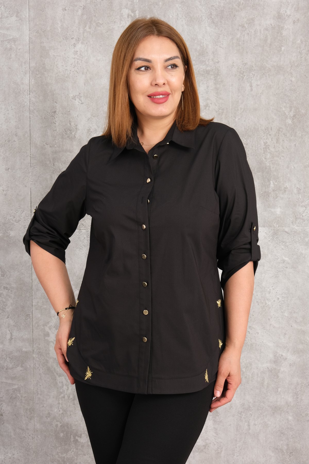 Super Plus Size Shirt-Black