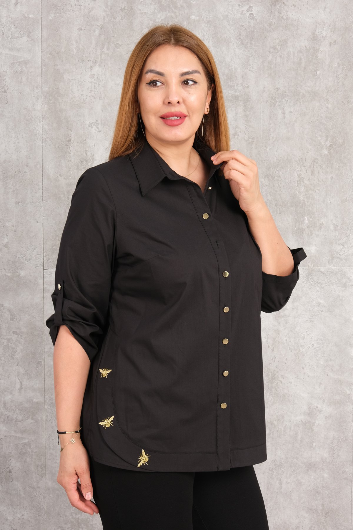 Super Plus Size Shirt-Black