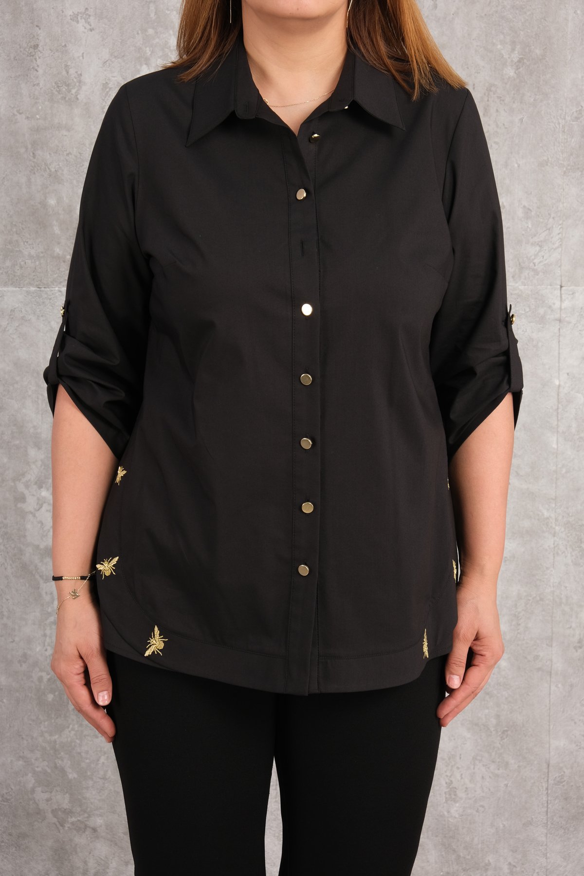 Super Plus Size Shirt-Black