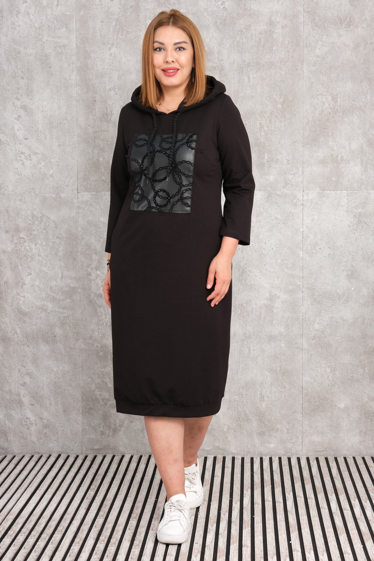 Plus Size Sports Dress-Black