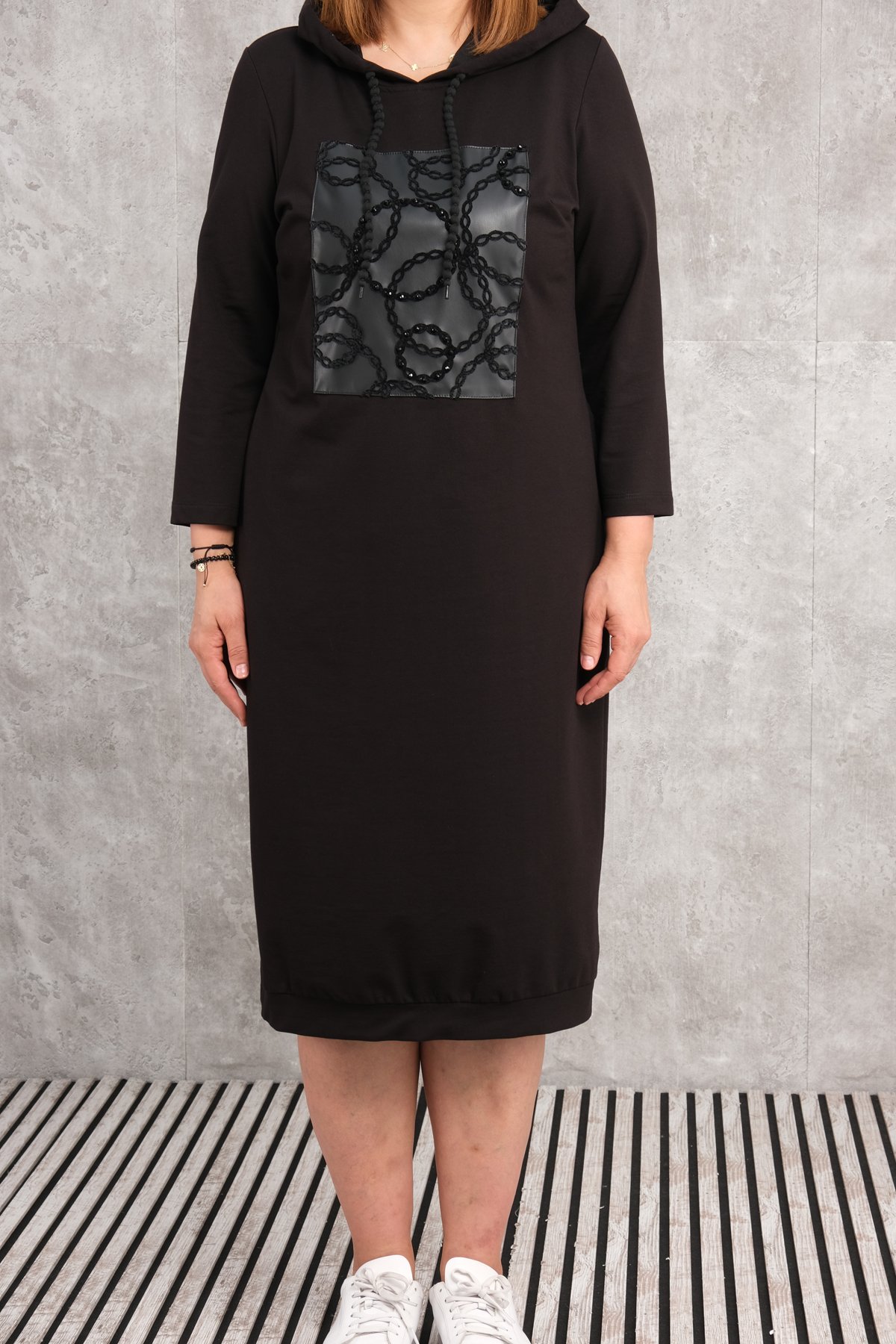 Plus Size Sports Dress-Black