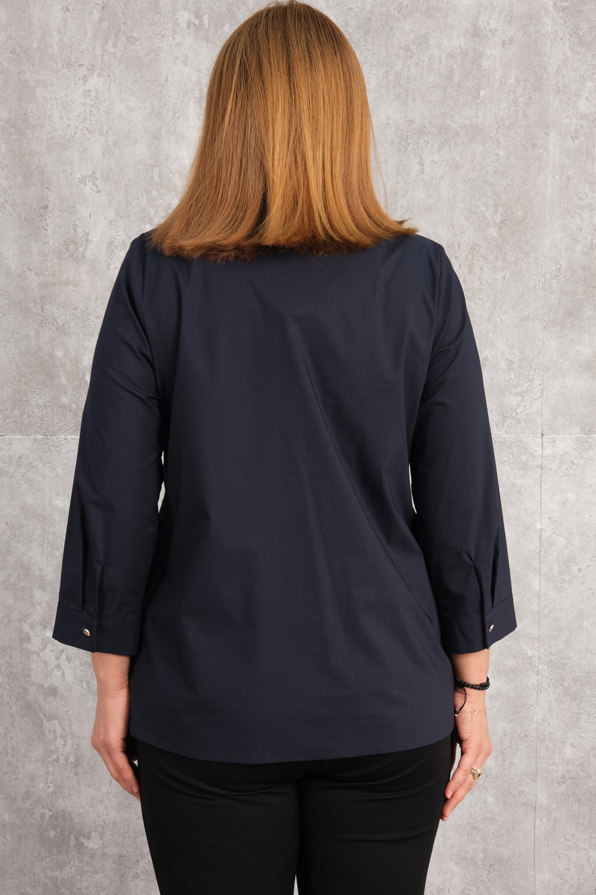 Plus Size Shirt-Dark Blue