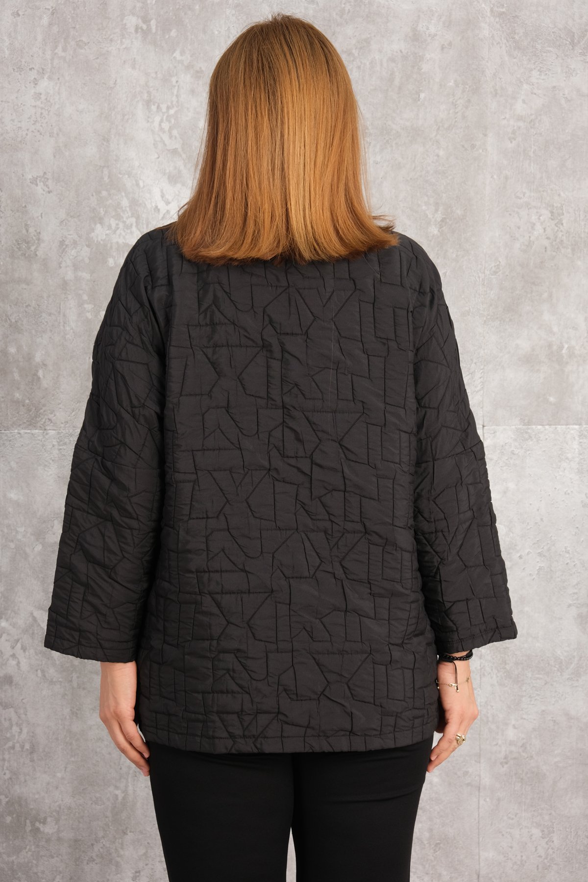 Plus Size Short Sport Jacket-Black