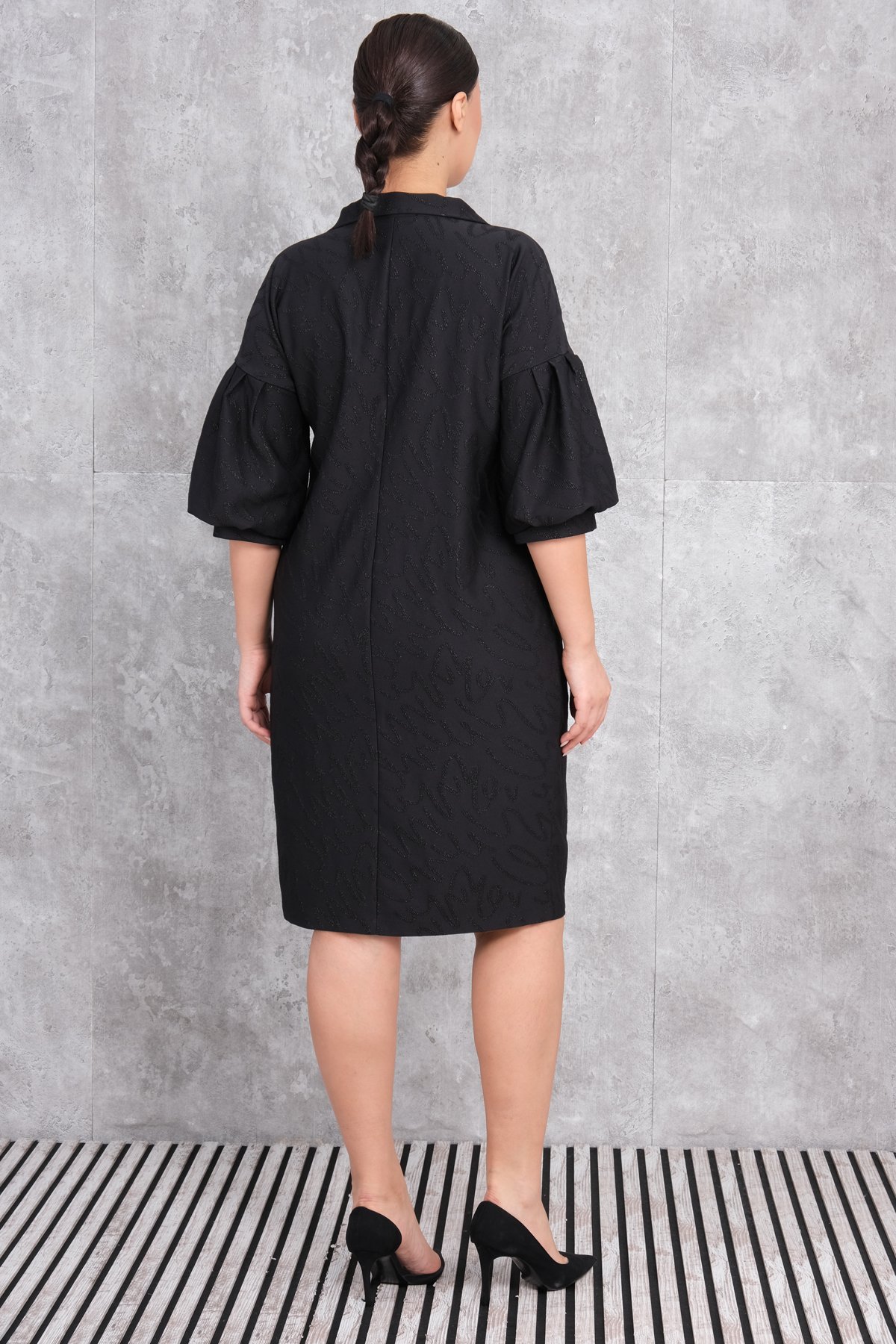 فستان مقاس كبير-الأسود