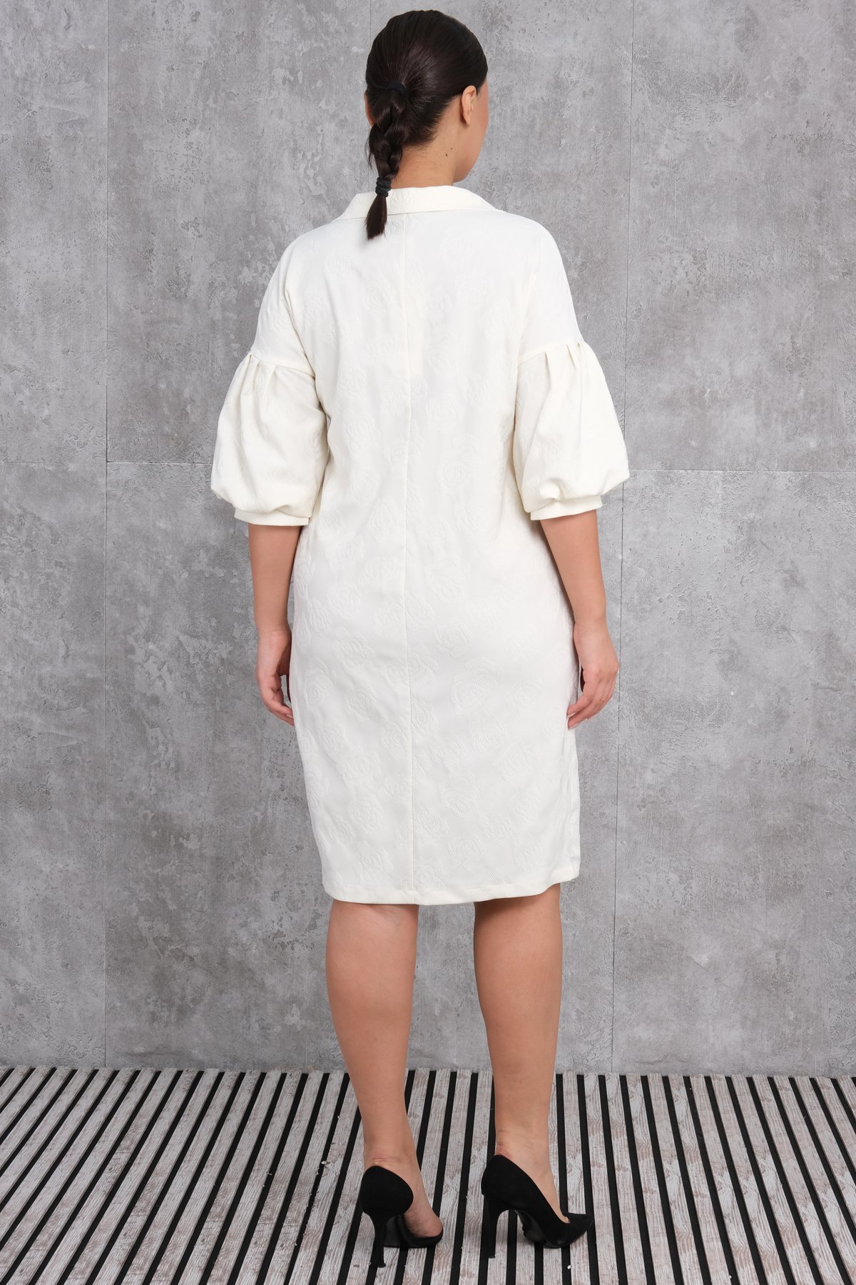 Plus Size Dress-White