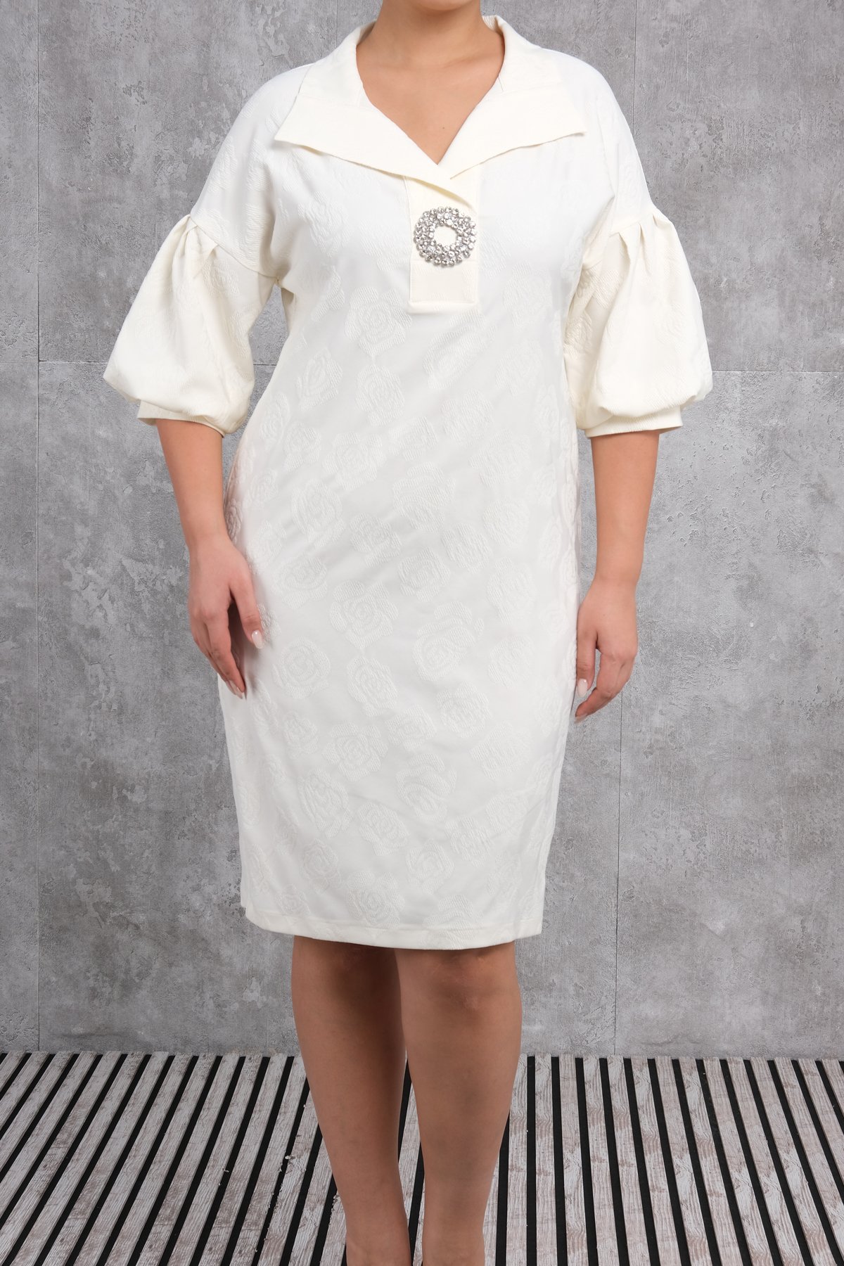 Plus Size Dress-White