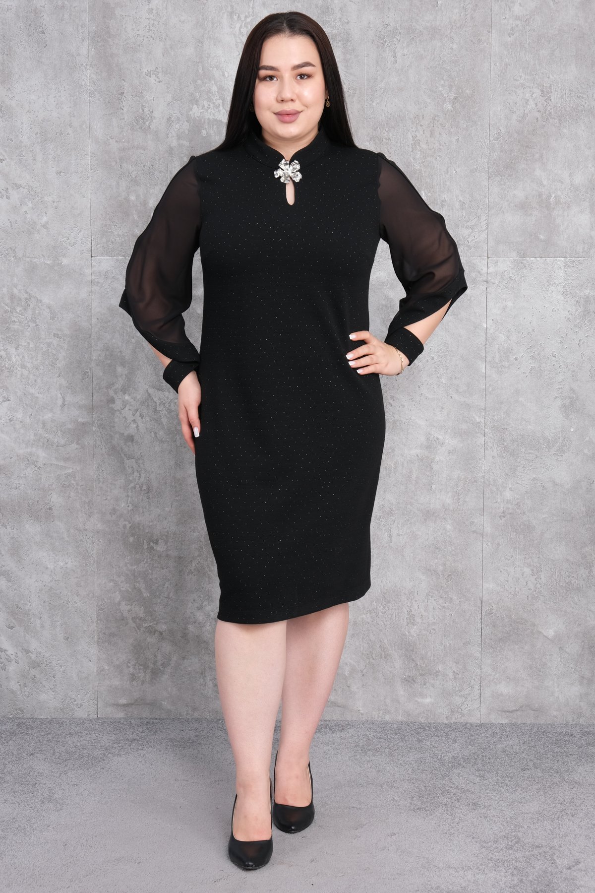 Plus Size Dress-Black