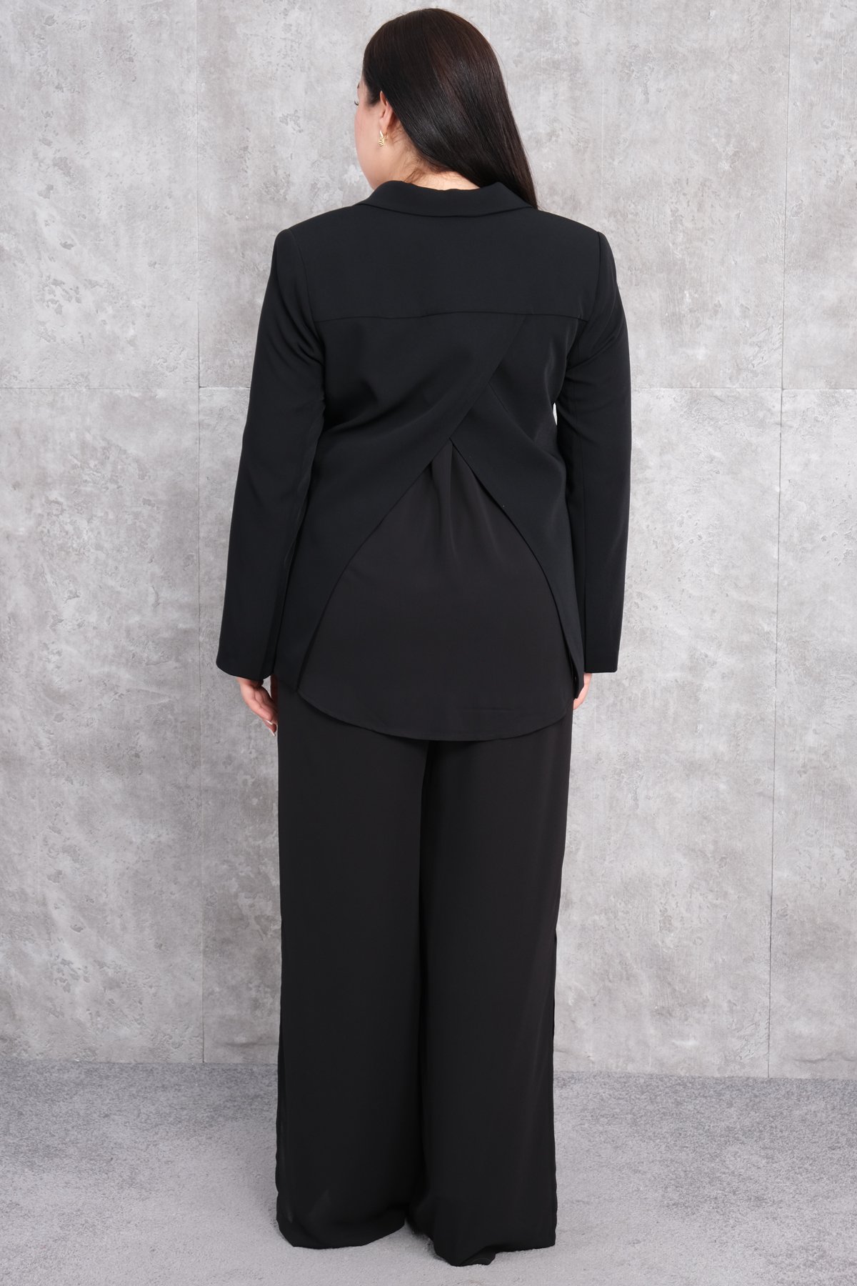 Plus Size Two-Piece Set-Black