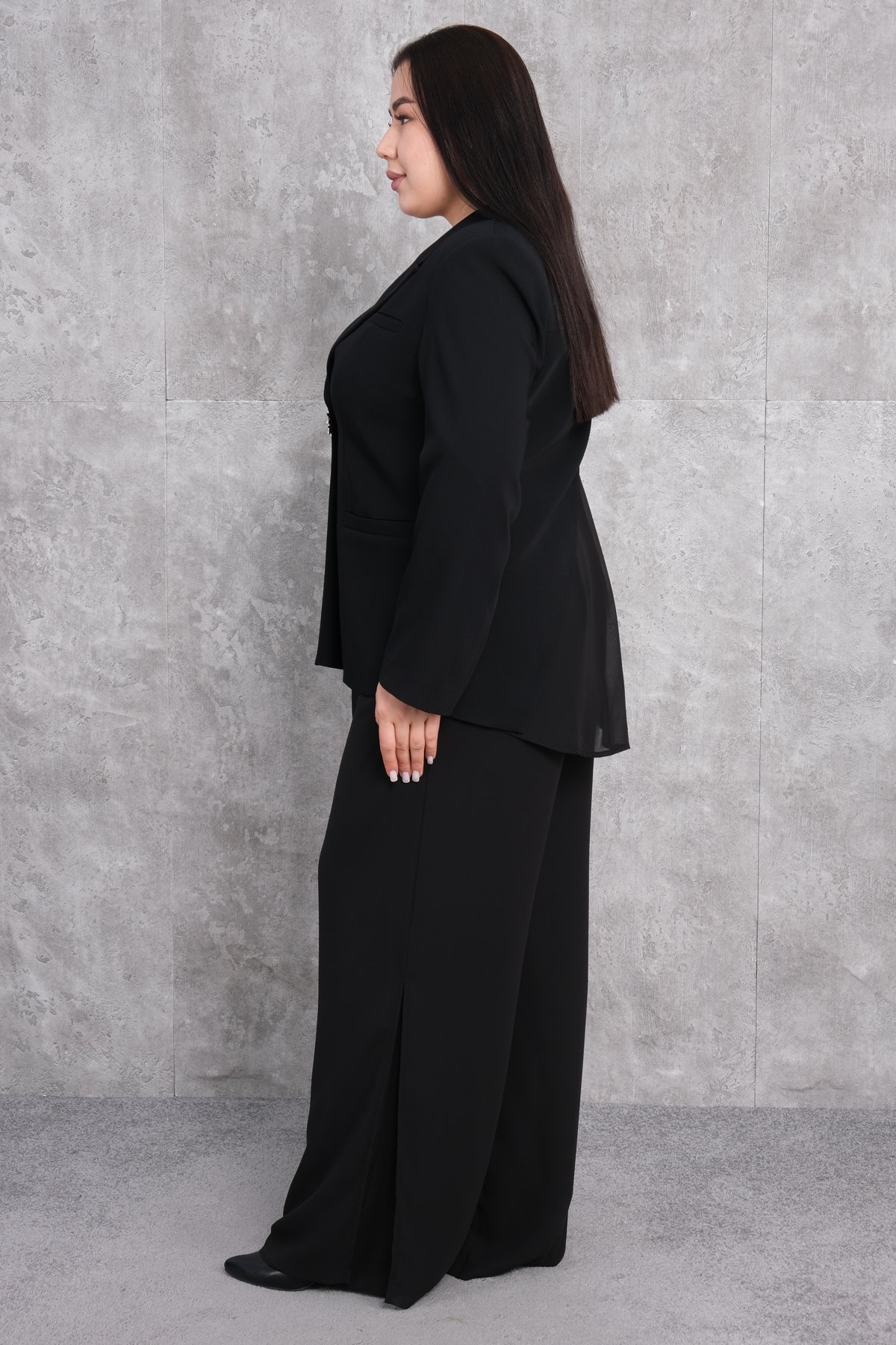 Plus Size Two-Piece Set-Black