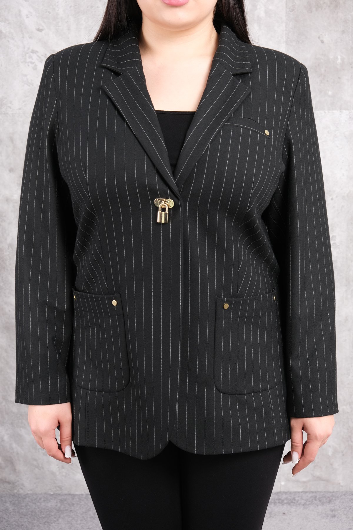 Plus Size Jacket-Black