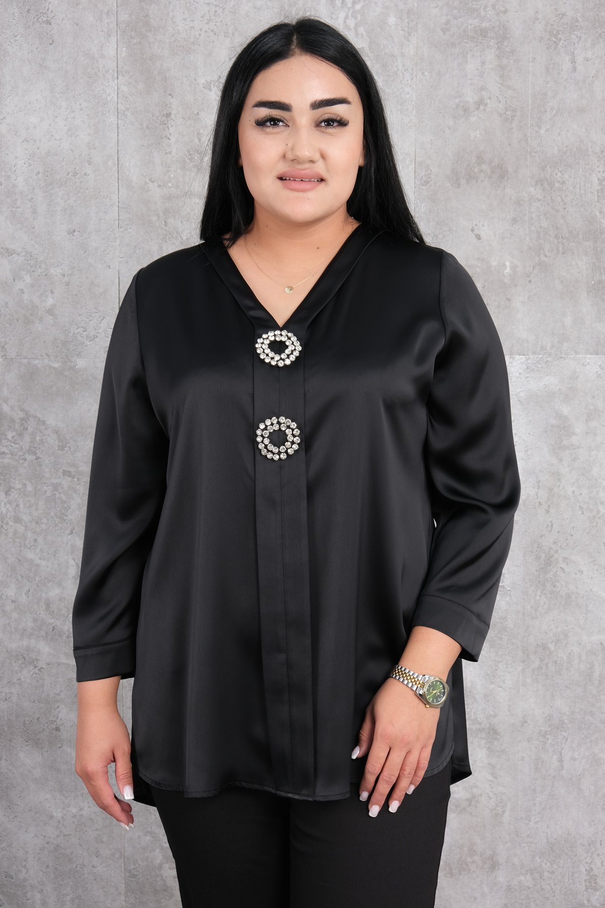 Plus Size Blouse-Black
