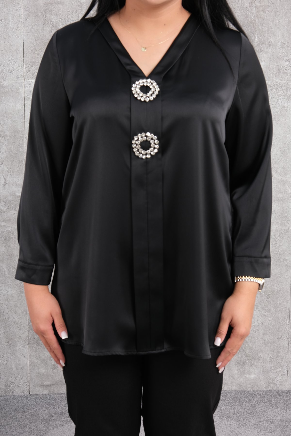 Plus Size Blouse-Black