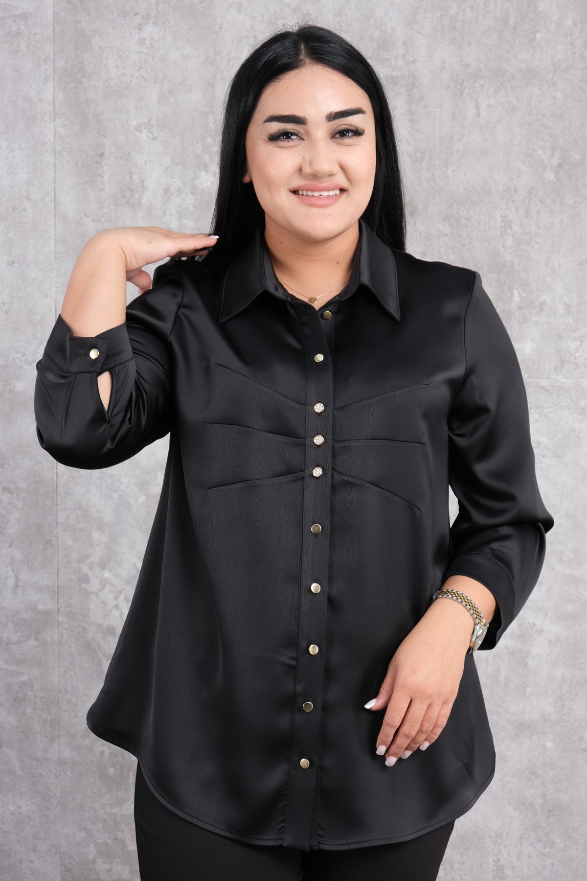 Plus Size Blouse-Black
