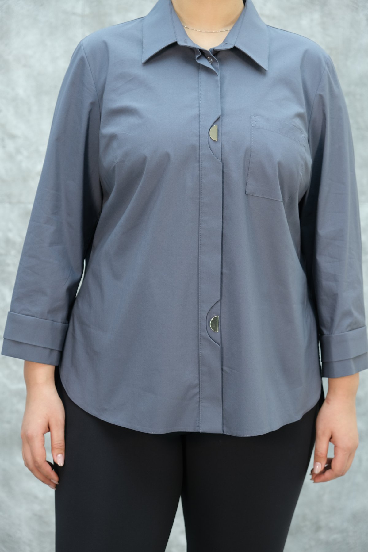 Plus Size Shirt-Grey