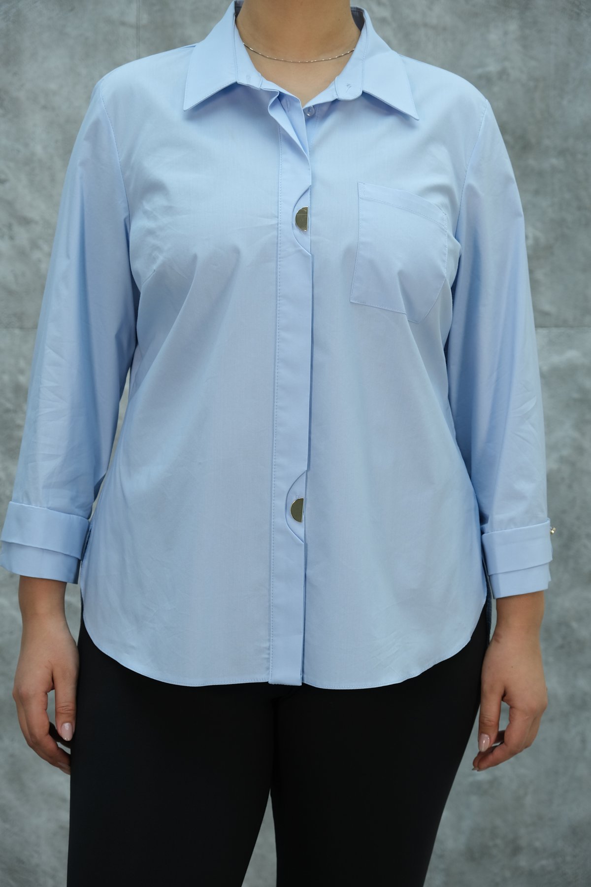 Plus Size Shirt-Blue