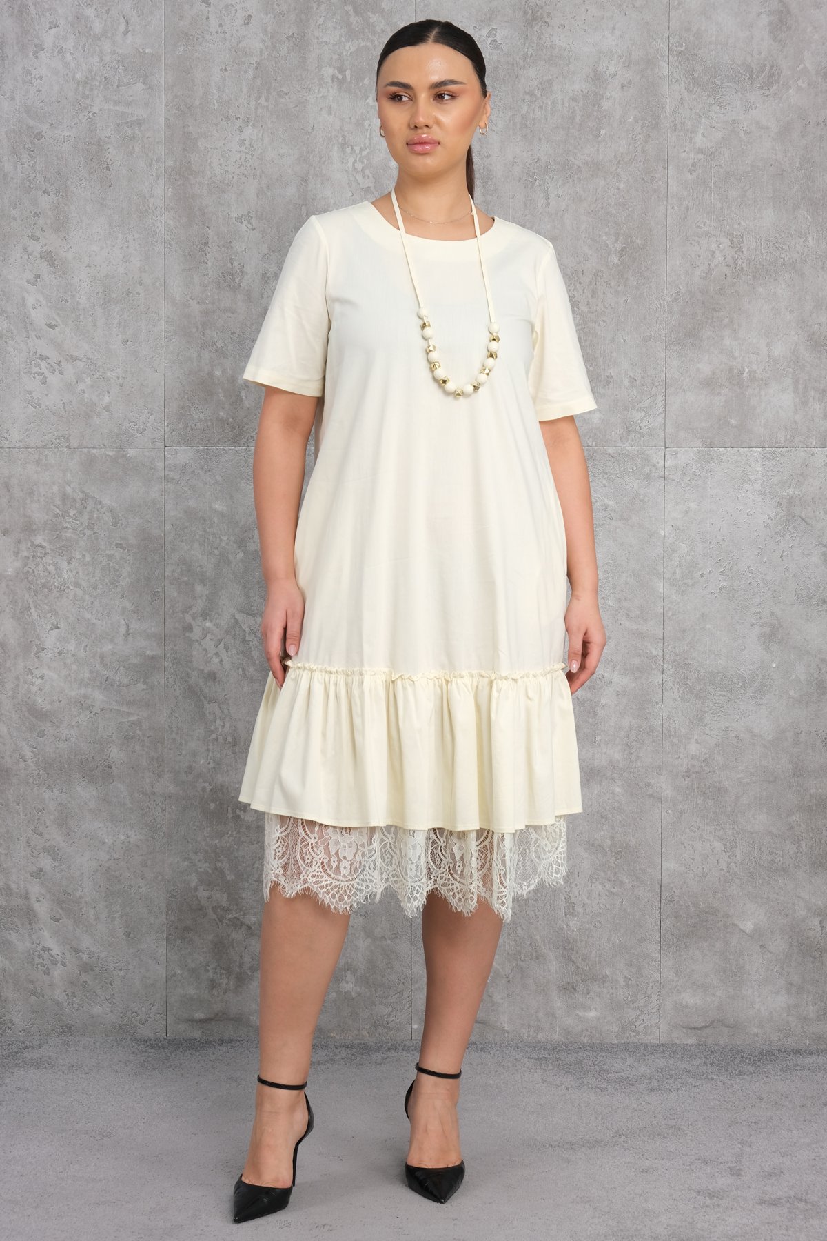 Plus Size Dress-Yellow