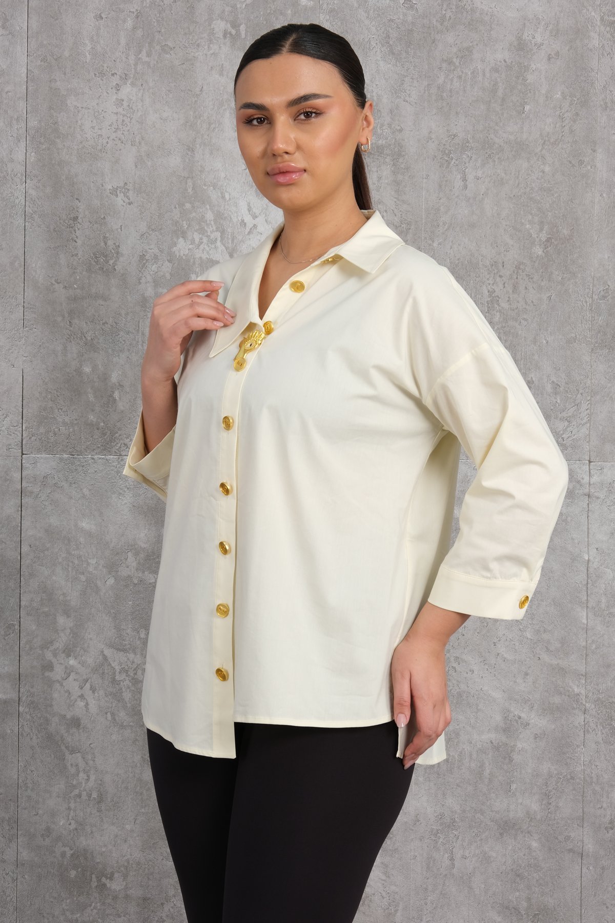 Super Plus Size Shirt-Yellow