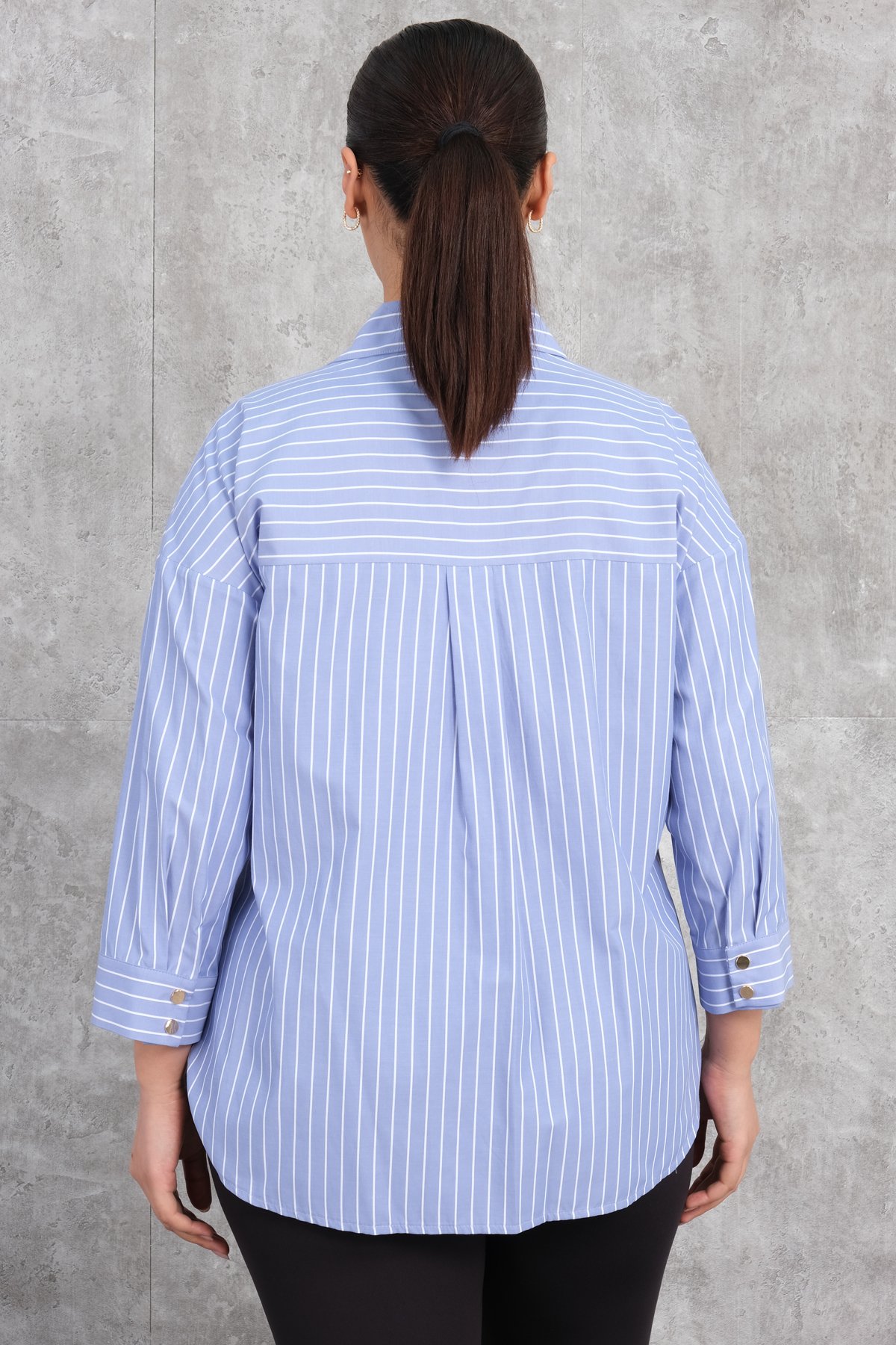 Super Plus Size Shirt-Dark Blue