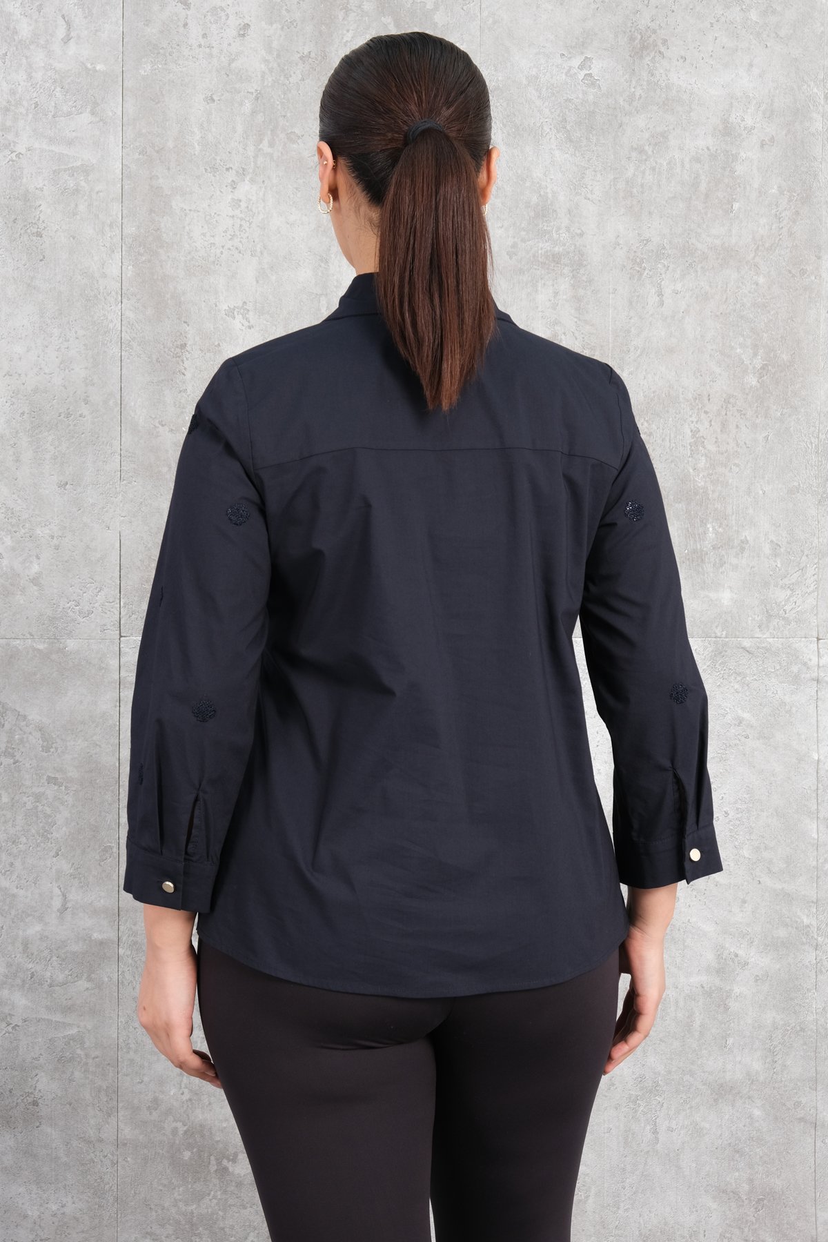 Super Plus Size Shirt-Dark Blue