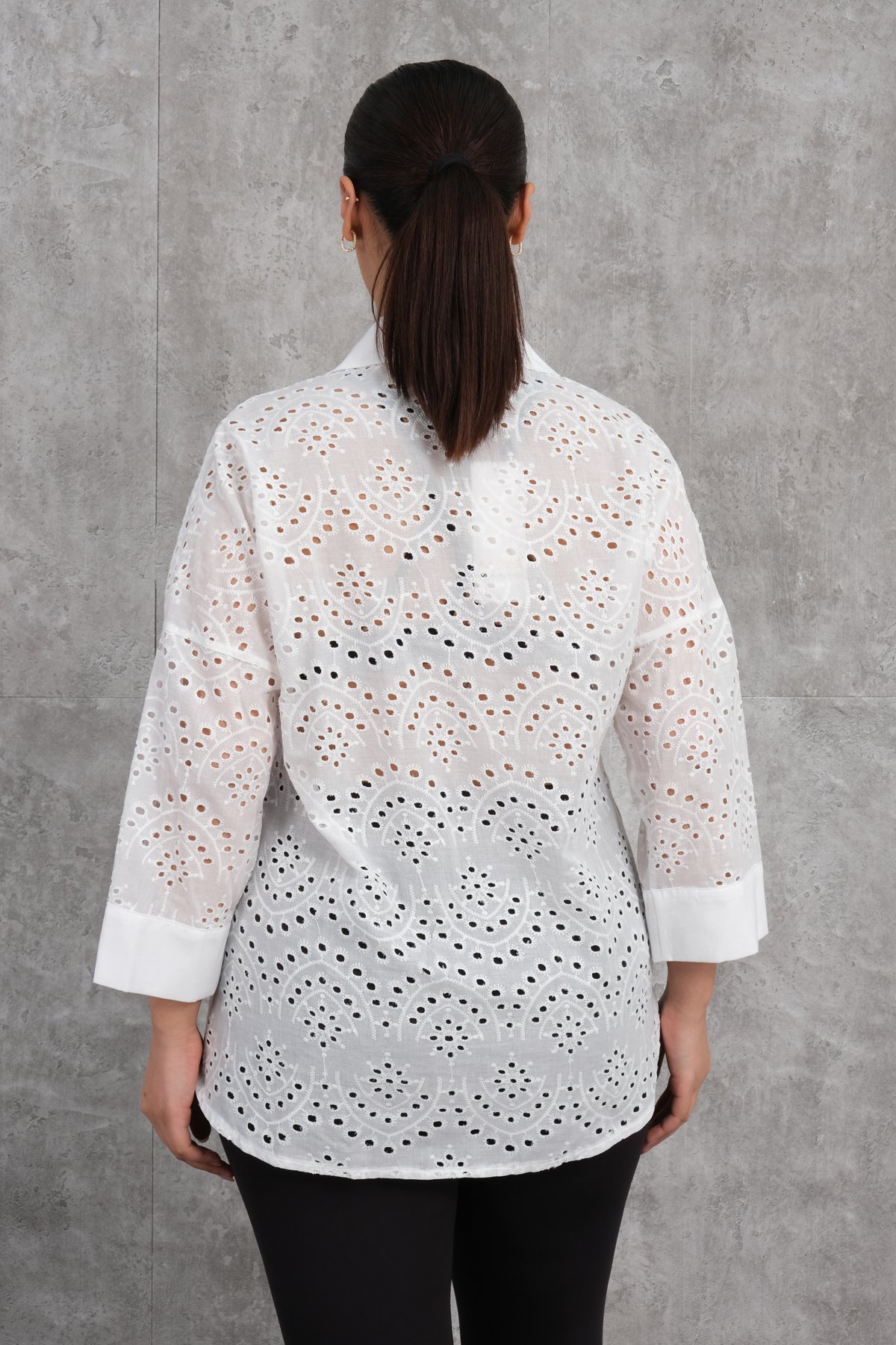 Büyük Beden Gömlek-Beyaz