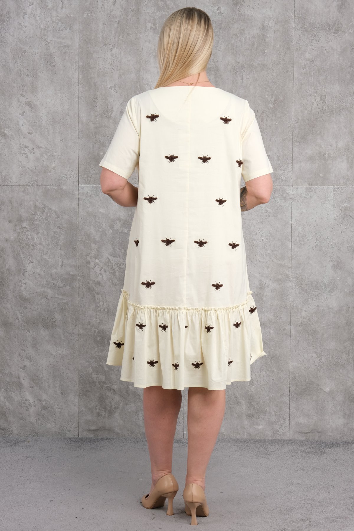 Super Plus Size Casual Dress-Yellow