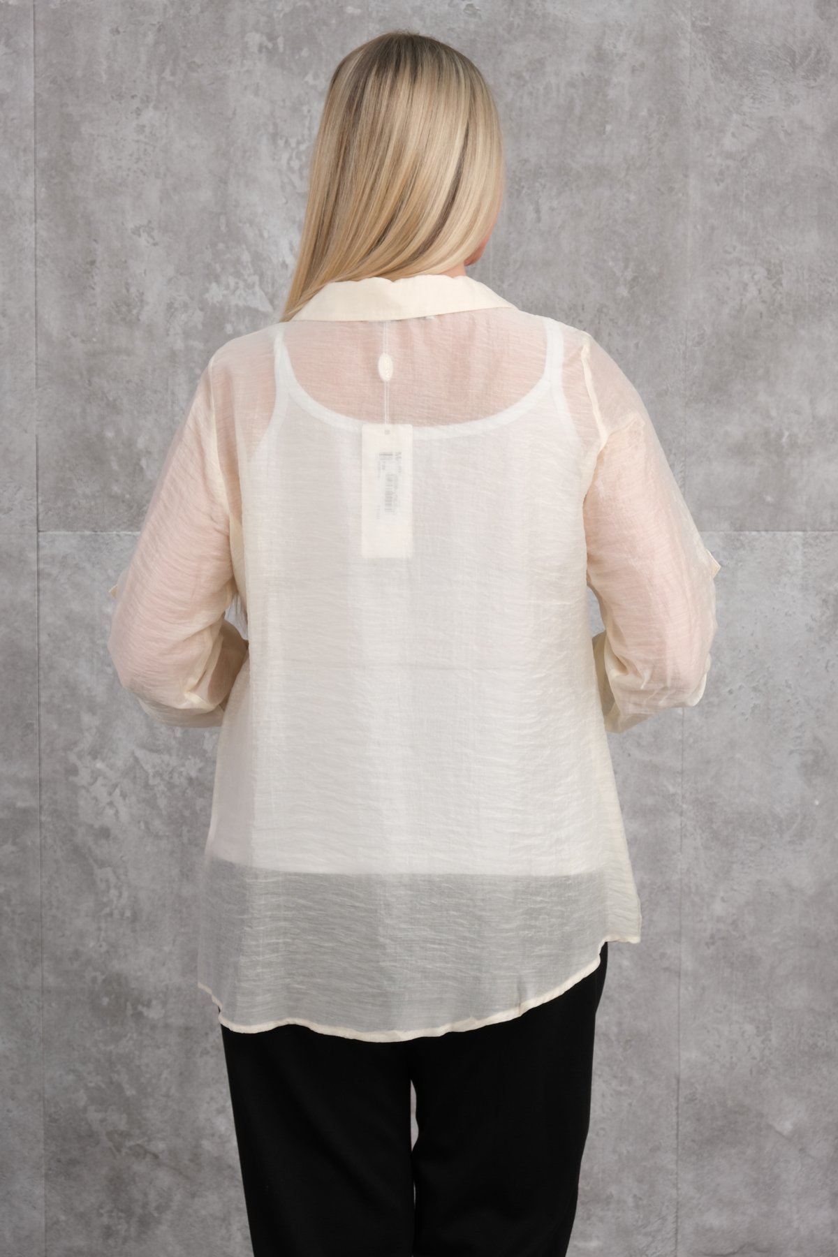 Plus Size Shirt-Beige