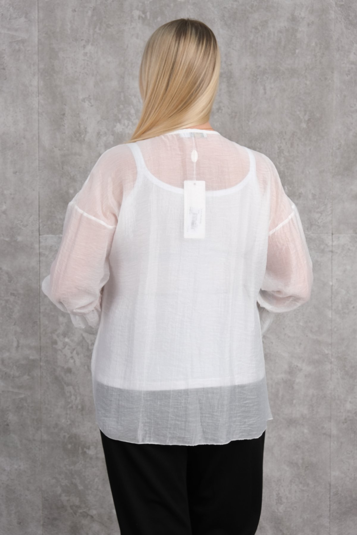 Plus Size Blouse-White