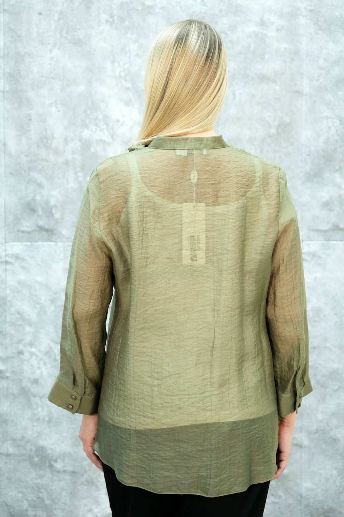 Super Plus Size Blouse-Khaki