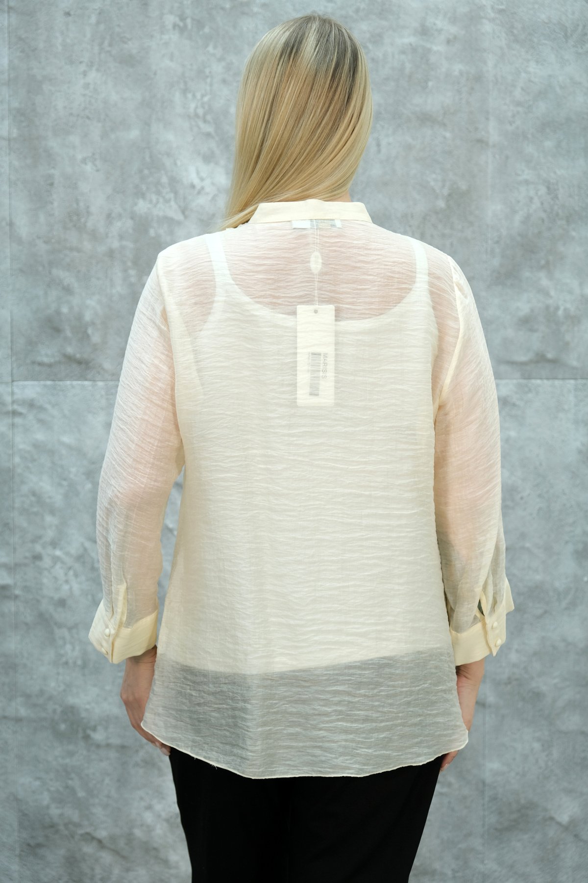 Plus Size Blouse-Beige