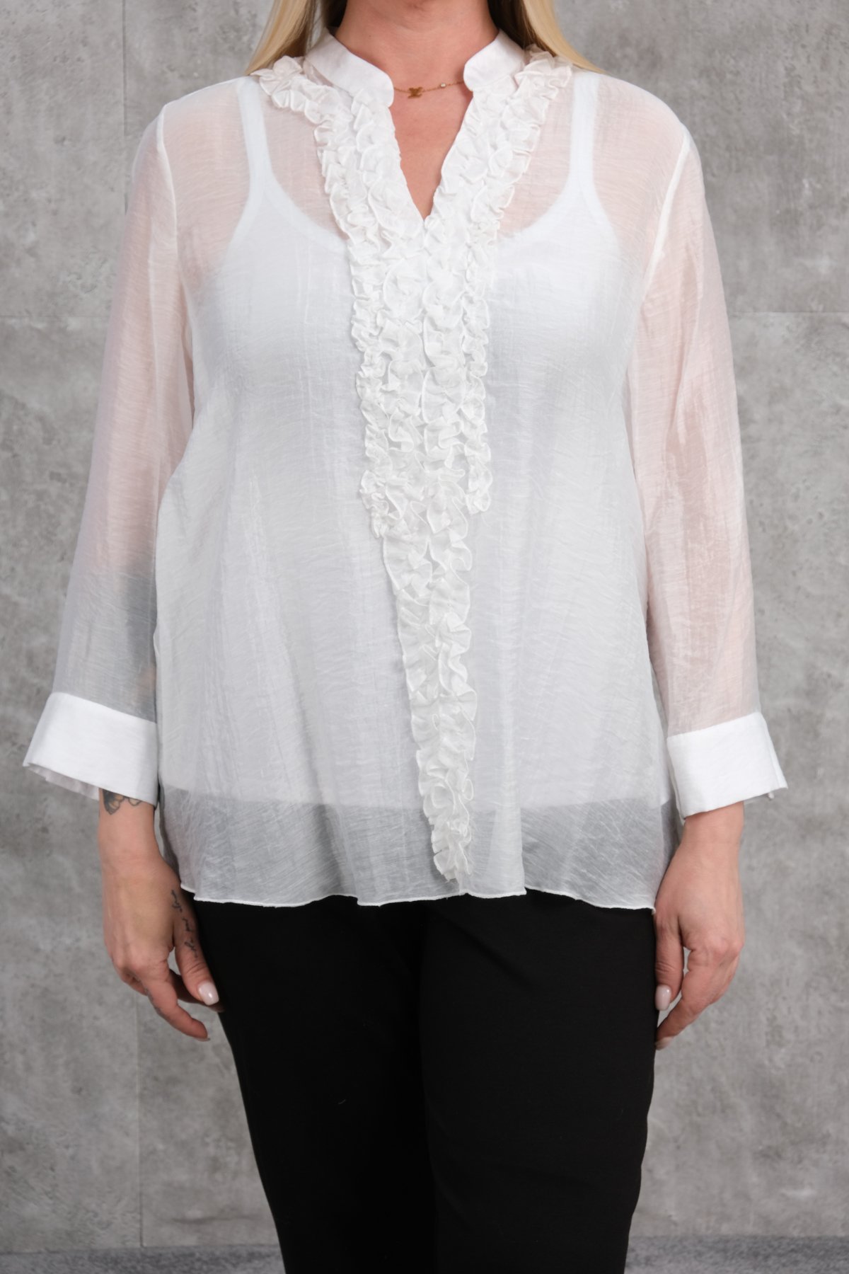 Super Plus Size Blouse-White
