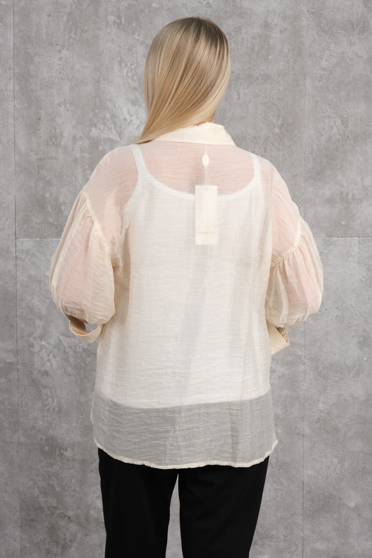 Plus Size Shirt-Cream