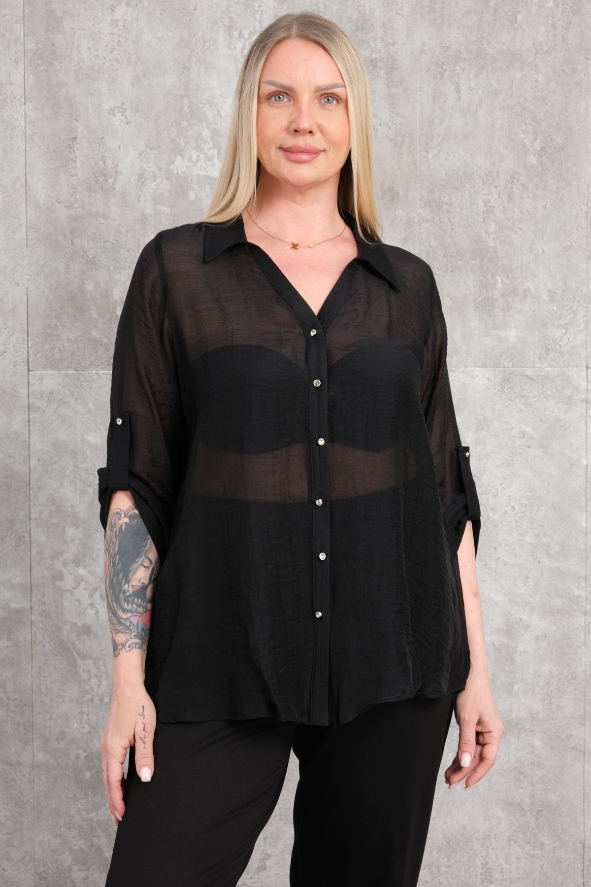 Plus Size Shirt-Black