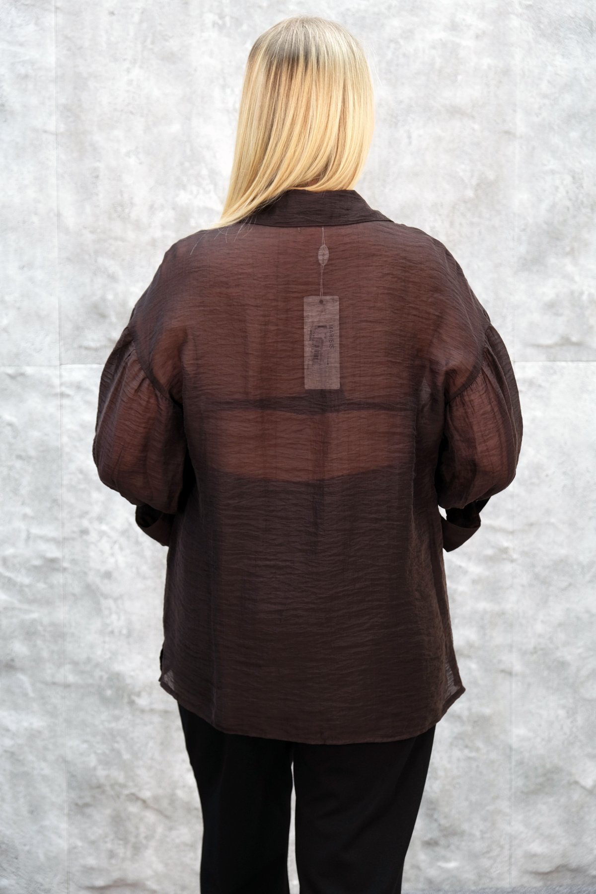 Plus Size Shirt-Brown