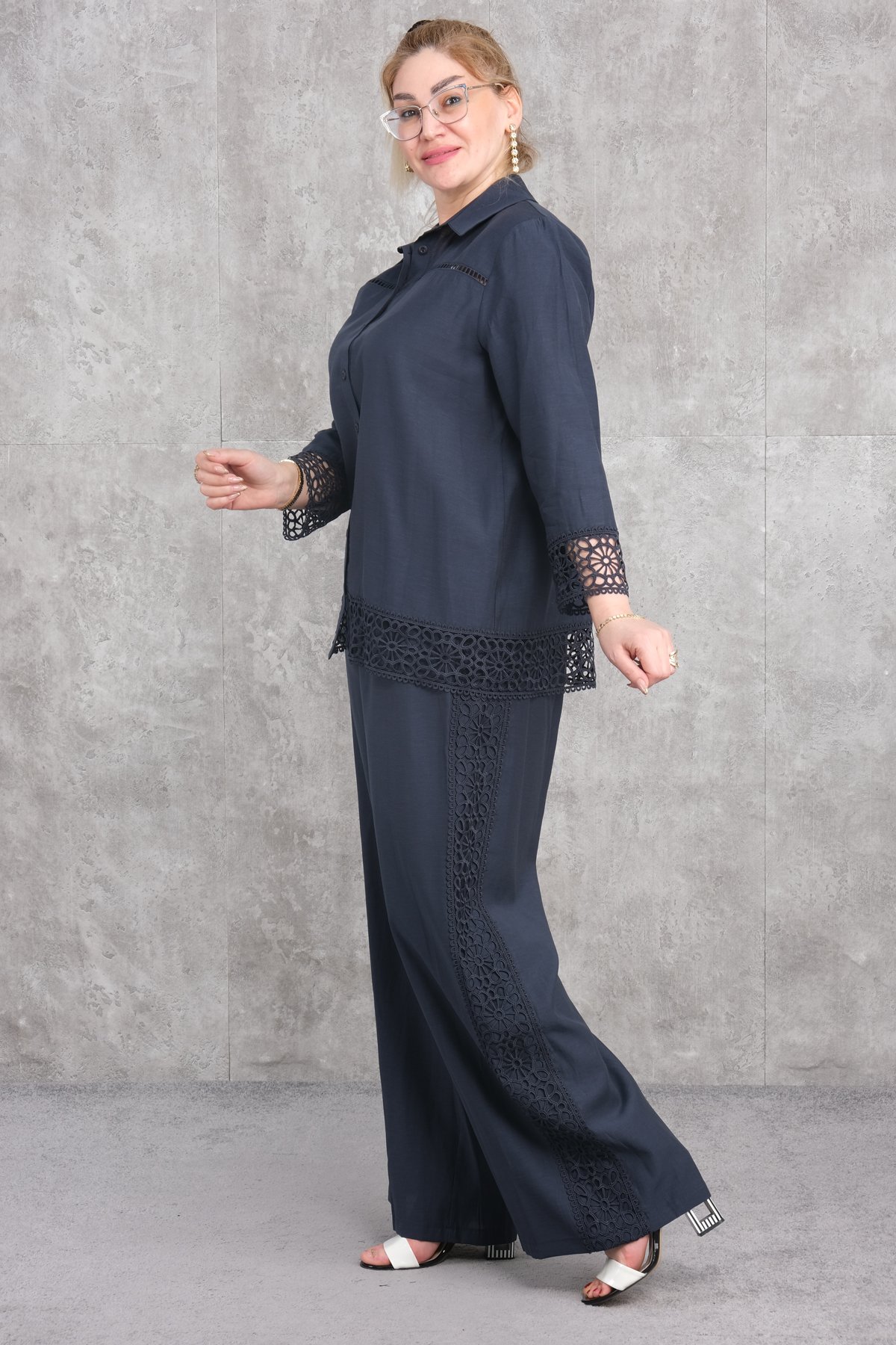 Комплект из двух предметов больших размеров-Индиго