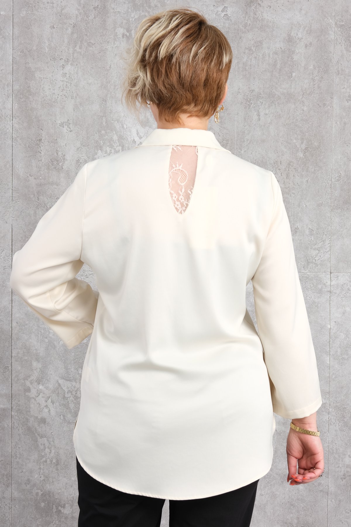 Блузка больших размеров-Желтый