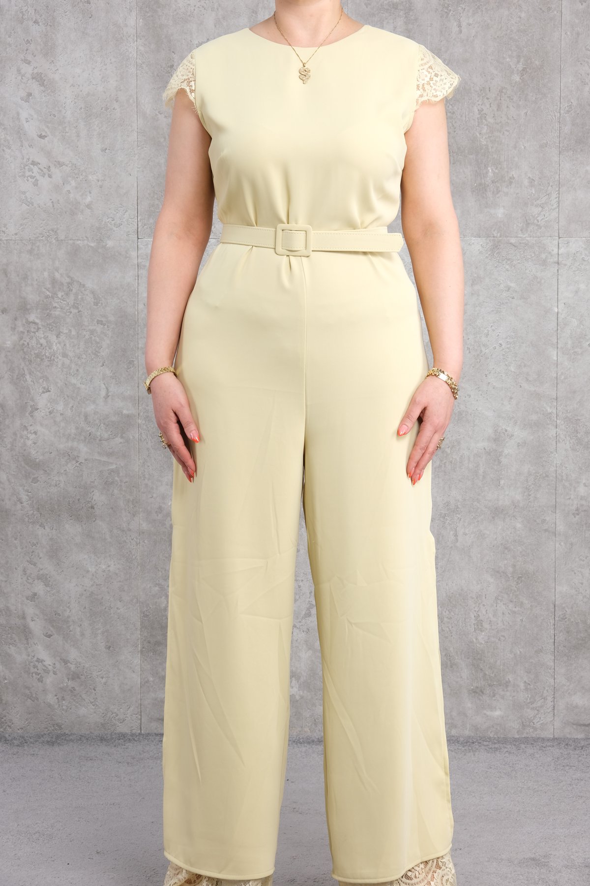 فستان مقاس كبير-الأصفر