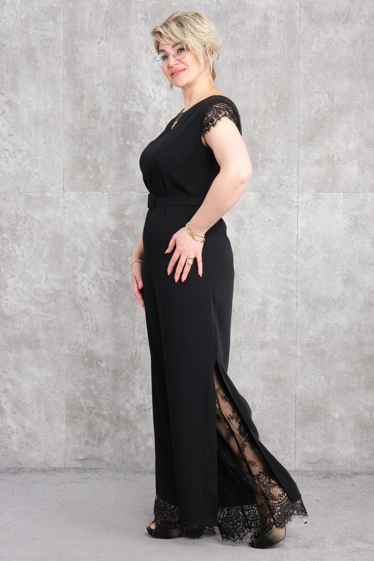 Büyük Beden Elbise-Siyah