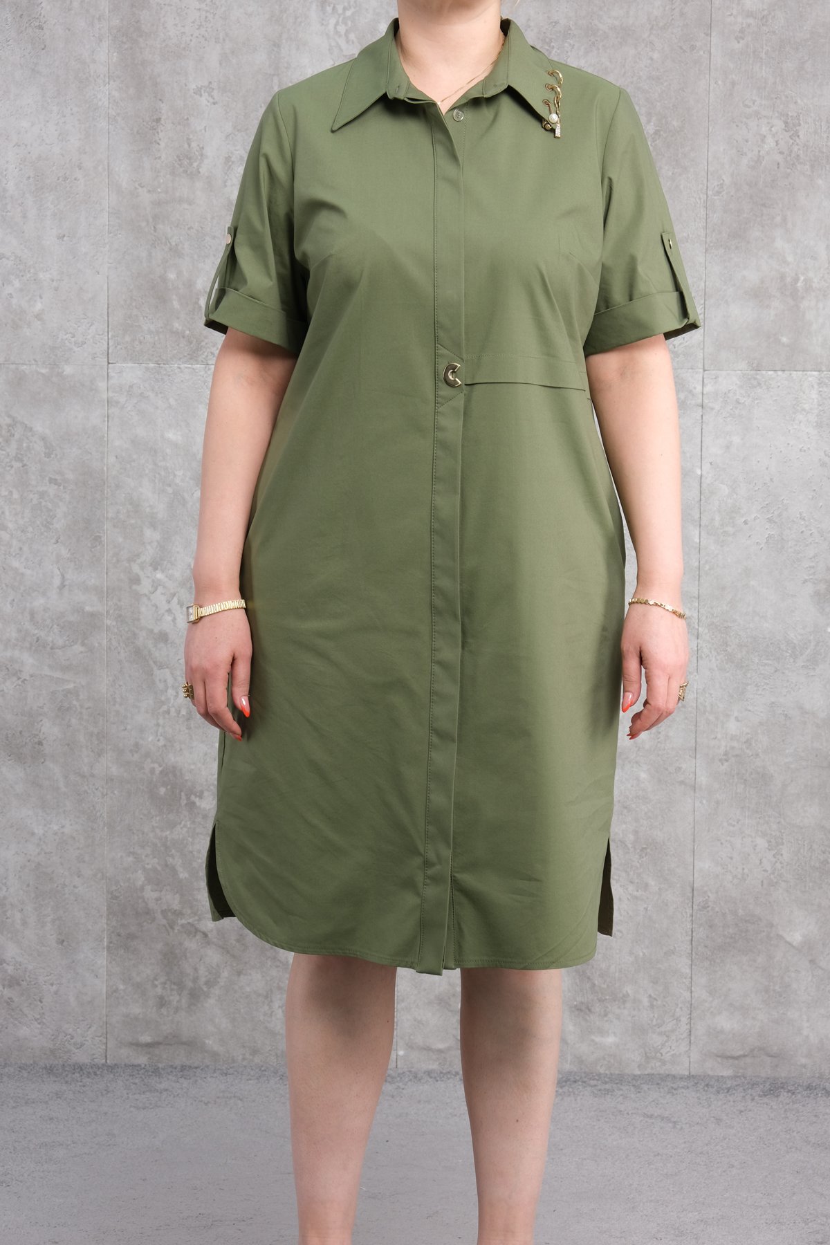 Супер баттал платье-Хаки