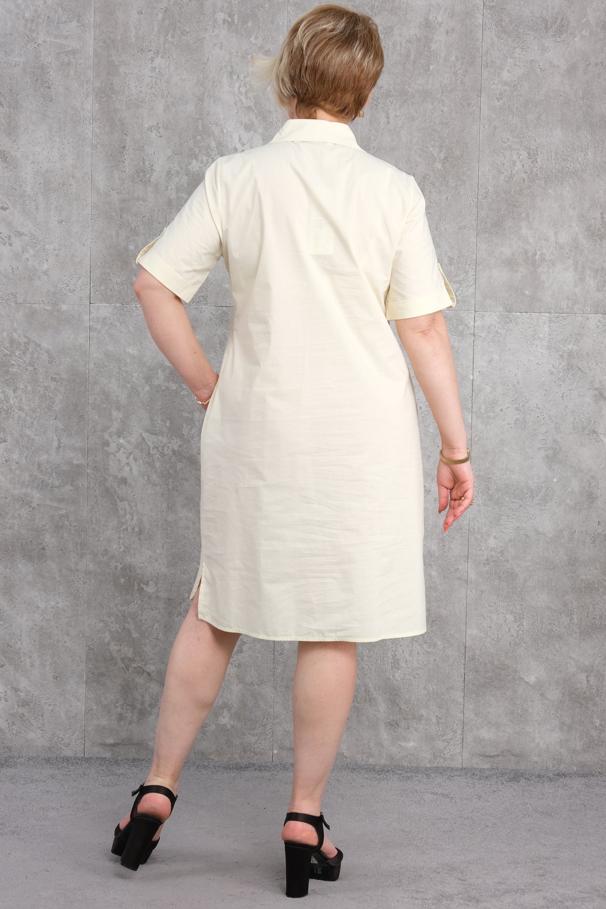 Супер баттал платье-Желтый