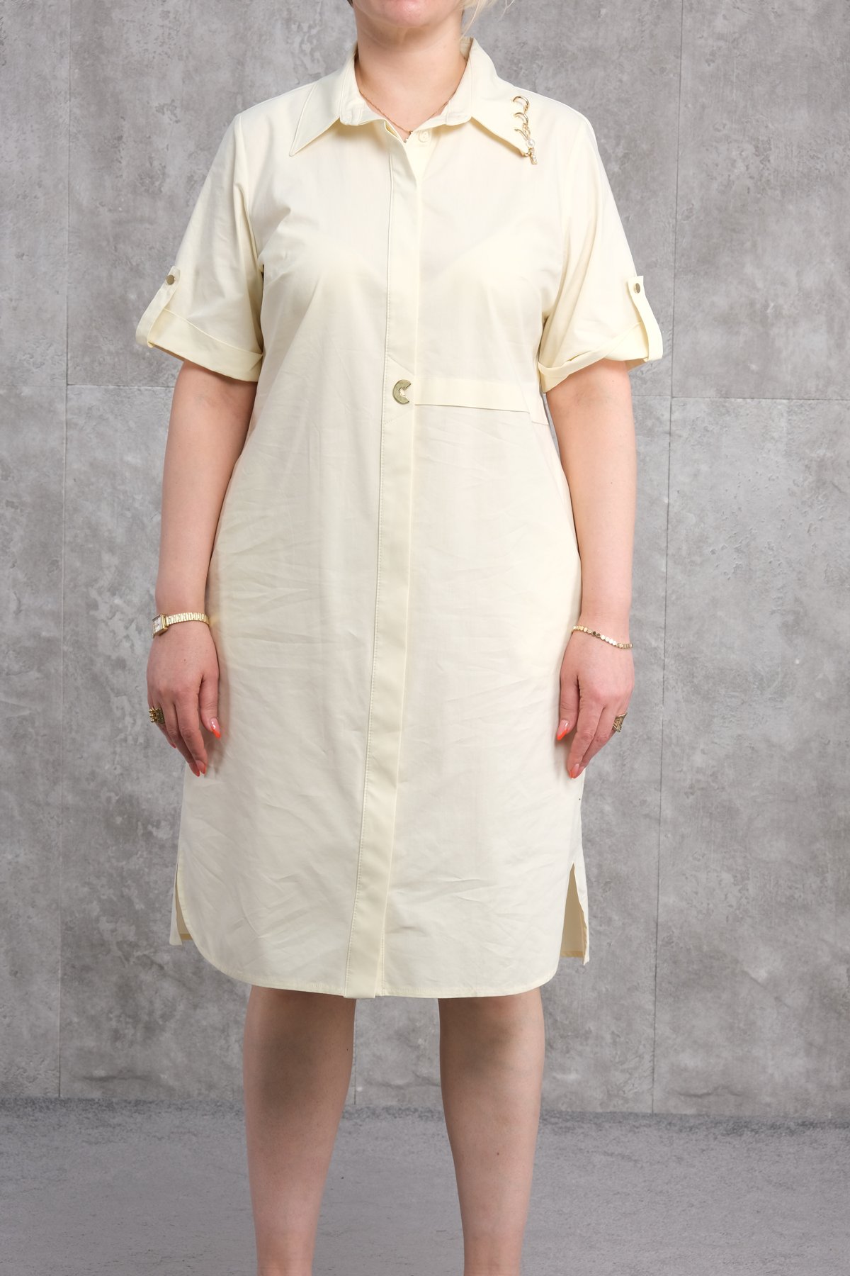 Супер баттал платье-Желтый