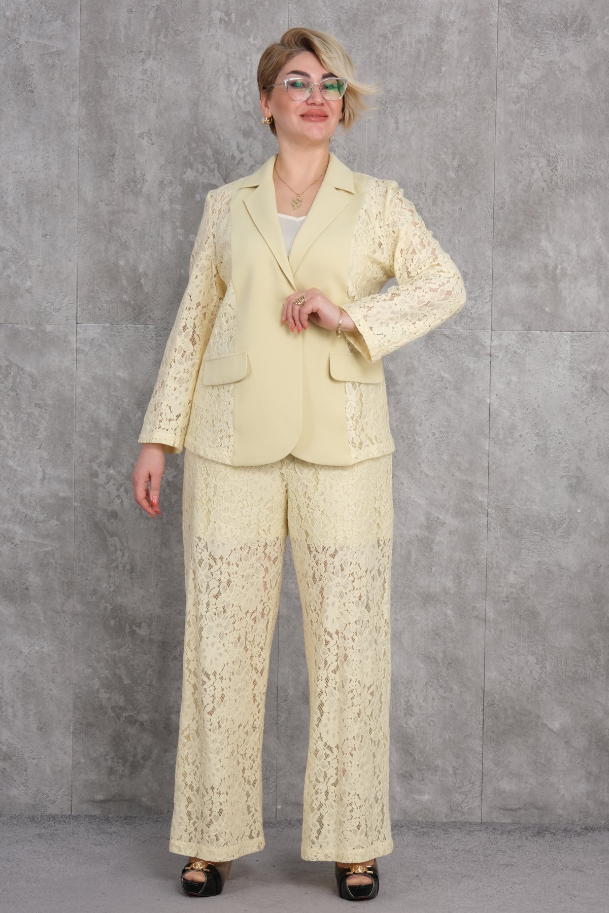 Комплект из двух предметов больших размеров-Желтый