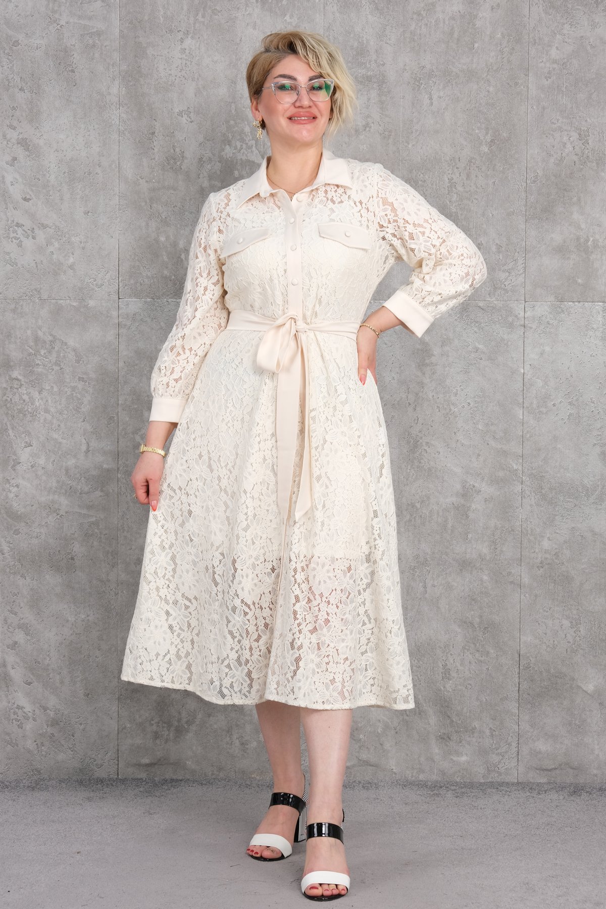 Plus Size Dress-Yellow