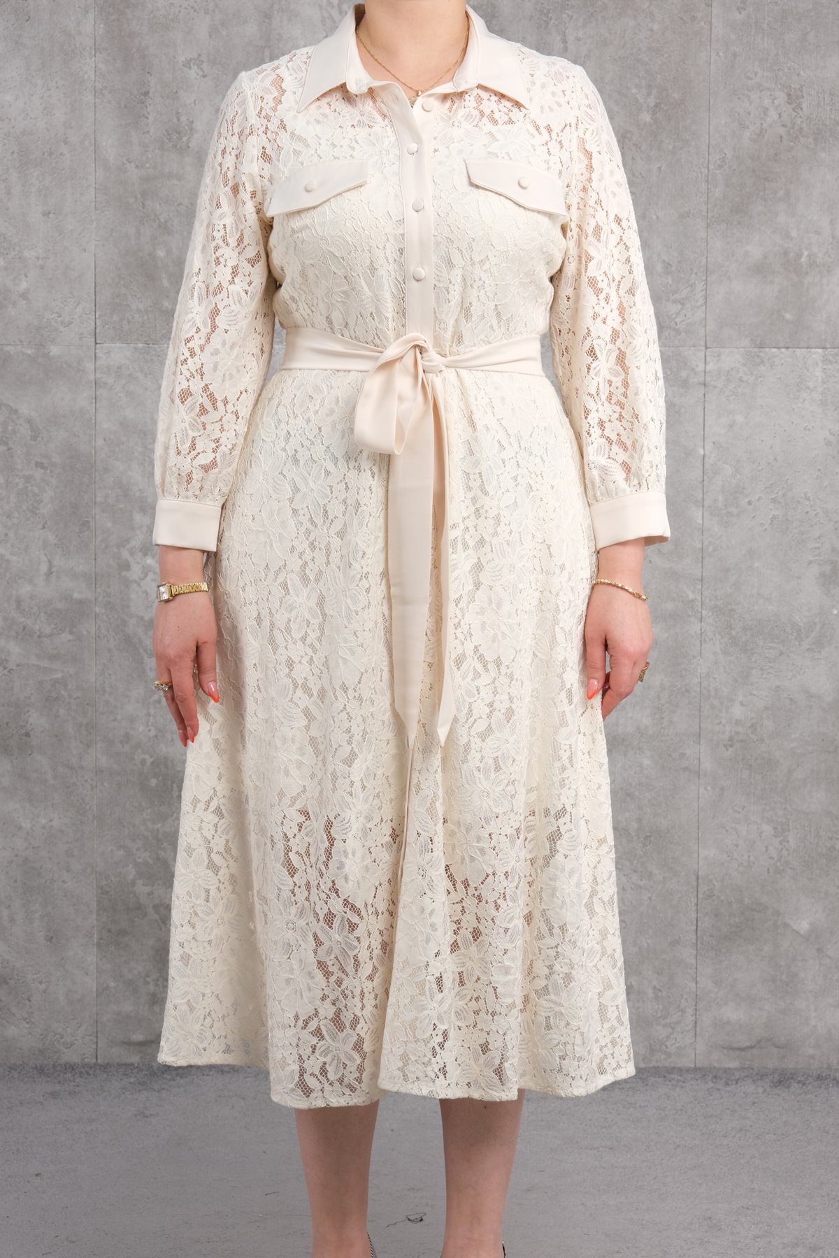 Plus Size Dress-Yellow