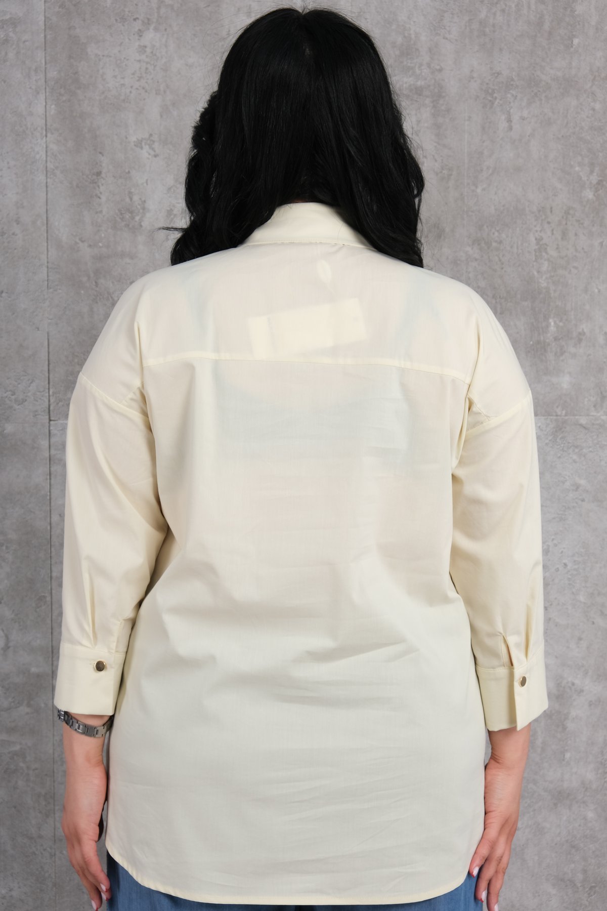 Блузка больших размеров-Желтый