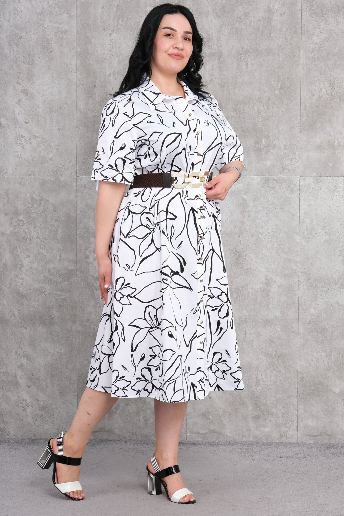 فستان بمقاسات سوبر كبيرة-الأسود